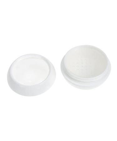 PLAFOPE Box Powder Box Empty Powder Make up Powder Puff Fluffy Puff Case Powder Compact Jar Plastic Pp White