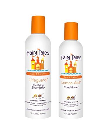 Fairy Tales Swim Shampoo 12oz and Conditioner 8oz for Kids | Made with Natural Ingredients in the USA | Chlorine Removal Swimmer Shampoo 12oz and Conditioner 8oz for Kids | No Parabens, Sulfates, or Synthetic dyes Shampoo …