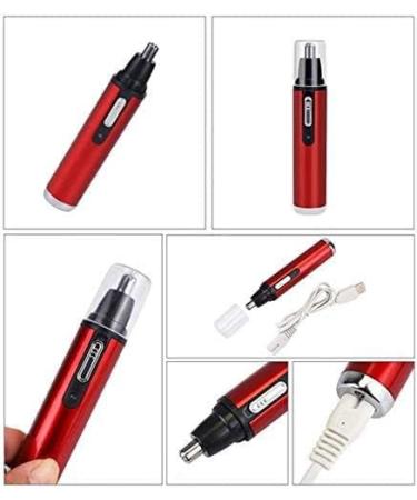 USB Rechargeable Nose Hair Trimmer - Waterproof Electric Ear & Nose Trimmer for Men & Women | Dual Edge Blades Easy Clean & Portable - Buy Online on SooperMarket.com