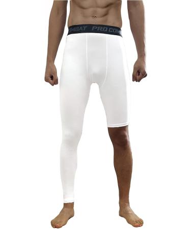 Jonscart One Leg Compression Tights Long Pants Basketball Sports Base Layer Underwear Active Tight White-right-long Large - Buy Online on SooperMarket.com