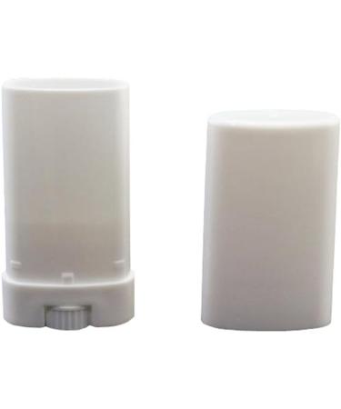 15ml Empty Oval Deodorant & Lip Balm Tubes - 10 Pack White Lip Gloss Containers with Caps | Ideal for DIY & Travel - Buy Online on SooperMarket.com