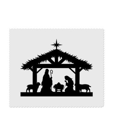 2 x "Christmas Nativity Scene" microfiber lens/glasses cleaning cloths (LC00024190)