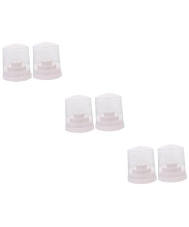 FRCOLOR 6 Pcs Grinding Head Storage Box Drill Bit Case Nail Drill Bits Stand Nail Drill Bit Organizer Nail Tool Organizer Manicure Nail Bit Nail Drill Case Drill Stand Plastic Portable