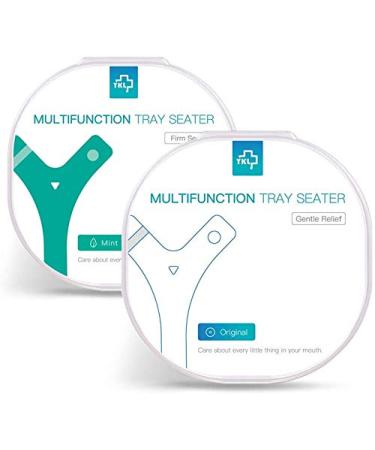 Y-Kelin Y-Shaped Aligner Chewies for Invisalign Trays Aligner Trays Seater- Teeth Chewies for Orthodontic (Green+White soft)