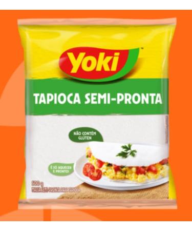 Yoki Tapioca Semi-Pronta 17.6oz (500g) - Hydrated Tapioca Semi-Ready Flour - Goma De Tapioca Hidratada - Ready-To-Cook - Authentic Brazilian Cuisine - By BEXICO