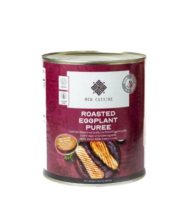 Med Cuisine Roasted Eggplant Pur e| 800GR| Ready-to-Eat| Vegan| Smokey Flavour| Superb| Dip| Spread| Perfect for Baba Ganoush 800 g (Pack of 1)