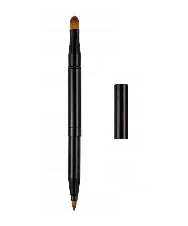 Exquisite Professional Lip Brush Applicators-Retractable Lipstick Brushes- Lipstick Gloss Makeup Brush Tool For Women and Girls (Two-Head-Black)