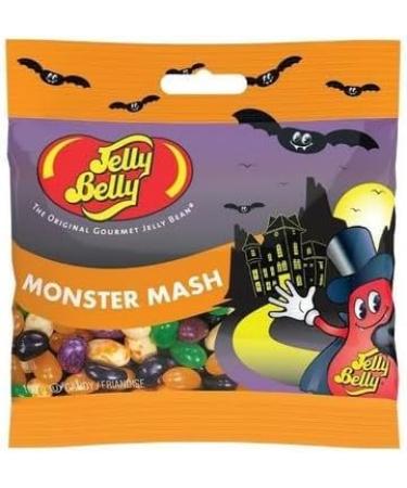 Jelly Belly Monster Mash Jelly Beans (Pack of 1) - Halloween Candy Assortment Gourmet Jelly Beans Variety Pack Trick or Treat Snacks Party Favors and Gifts Spooky Themed Candy Mix Gluten-Free and Peanut-Free Perfect for Halloween Parties Candy Bowls and G