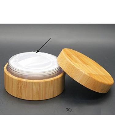 30g Eco-Friendly Bamboo Powder Jars - Double Sided Makeup Case with Sifter & Puff Kit for Global Shipping - Buy Online on SooperMarket.com