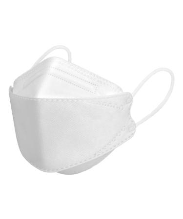SOYOUNGS KF94 Face Mask 40 Pcs, 4-Layer Individual Packaging Filter Disposable Masks, 3D Fish Type Design,Breathable and Comfortable, Protective and Safe for Adult Women and Men (40Pcs,White)
