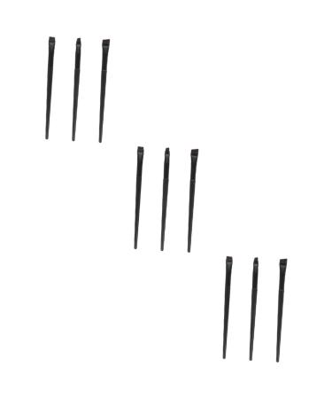 Baluue 9 Pcs Eyeliner Brush Eyebrow Brush Fine Point Eyeliner Brush Angled Eyeshadow Brush Black