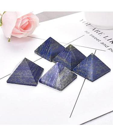 CIMWJOPS Natural Crystal Pyramid Lapis Lazuli Quartz Ornaments Natural Carved Tower Point - Buy Online on SooperMarket.com