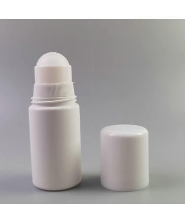 Jihuoo 6-Pack 60ml White Plastic Roller Bottles - Empty Aromatherapy Roll-On Bottles with Flat Head & Roller Ball - Perfect for Travel & Storage - Buy Online on SooperMarket.com