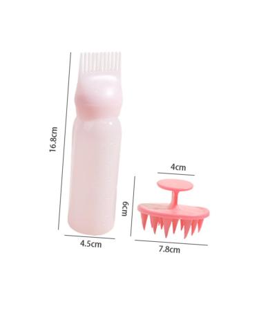 NOLITOY Hair Dye Bottle Set - 2 in 1 Hair Oiling & Root Comb Brush - Pink Dispensing Bottle for Easy Hair Color Application - Buy Online on SooperMarket.com