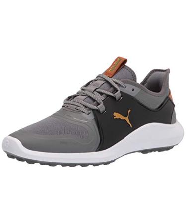 PUMA Men's Ignite Fasten8 Golf Shoe 10.5 Quiet Shade-gold-puma Black