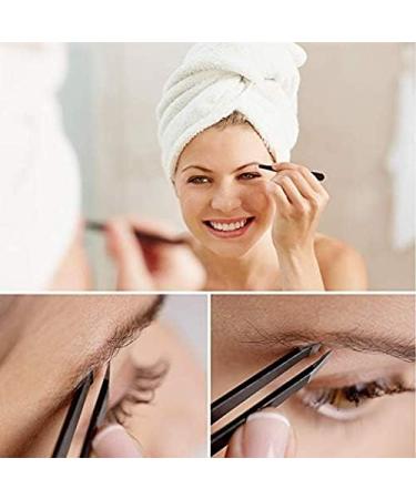 bC BimeTALliC Stainless Steel Tweezers - Slanted & Pointed Tips for Facial Ingrown Hairs Removal, Splinters, Blackhead Treatment - Buy Online on SooperMarket.com