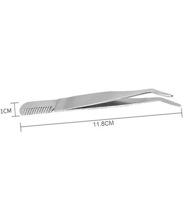 minkissy Eyelashes Tweezer Lash Cluster Stainless Steel Eyebrow Tweezer Eyelash Tweezer Eyelashes Extension Clip Makeup Tweezer Eyebrow Clip Cosmetic medium Silver - Buy Online on SooperMarket.com