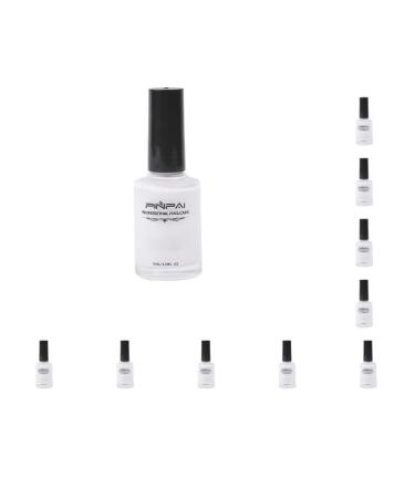 10 set of Nail Polish Glue Peel Off Liquid Nail Art Tape Latex Tape Finger Skin Protected Liquid Nail Care Tool White 15ml 10 set of (White 15ml)