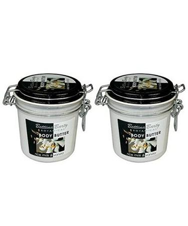 Bettina Barty Botanical Rice Milk Vanilla Body Butter 2 x 400ml + Enzyme Peeling Powder 10 g Free