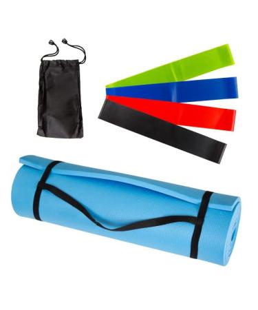 Wakeman Resistance Bands and 1/4in Yoga Mat