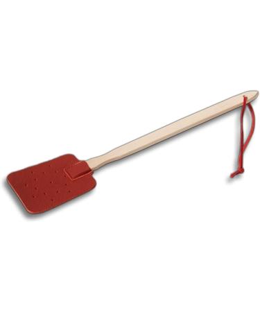 3x Hofmeister Fly Collapsibles - Maple & Leather Mosquito Bats | Shape-Stable Flying Blinds | Insect Catching 46 cm Red/Nature - Buy Online on SooperMarket.com