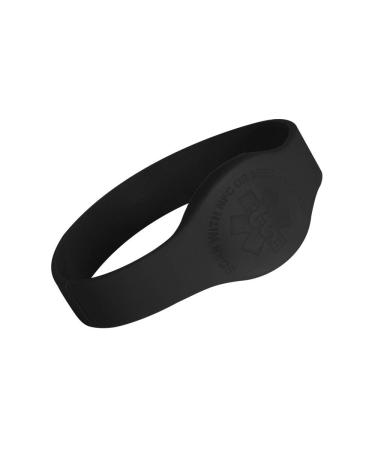 Tap2Tag 189 mm Large Black Teardrop Medical Alert Wristband
