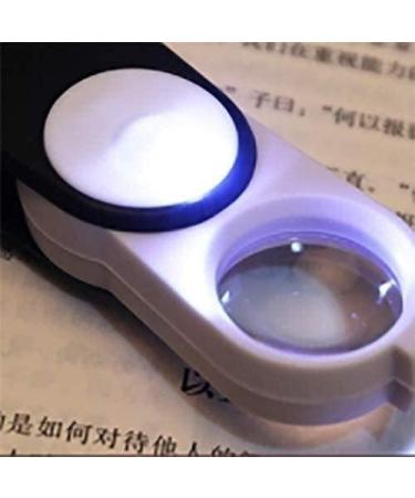 LED Magnifying Glass Magnifying Glass with Light Mini Foldable Reading Magnifier Handheld Magnifying Glass with LED Light for Reading Small Fonts Low Vision Seniors Macular Degeneration Inspection - Buy Online on SooperMarket.com
