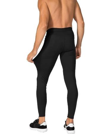 WRAGCFM Men's Compression Workout Leggings with Pockets - Black, Large - Buy Online on SooperMarket.com