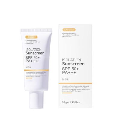 Isolation Sunscreen SPF 50 Sunscreen Cream UV Isolation Face Sun Cream SPF 50 Face Moisturiser UV Sun Screen Protector for Face and Body Sunscreen Isolation lotion