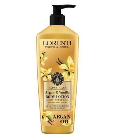 Lorenti Body Cream Lotion | Argan Oil & Vanilla Body Lotion | Ultra Nourishing Multi Vitamin Repair 400ml