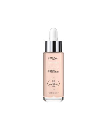 L'Oreal Paris True Match Tinted Serum Foundation 1% Hyaluronic Acid Hydrating Formula Replumps Skin in 1 Hour for a Natural Glowing Finish 30 ml Shade 0.5-2 Very Light