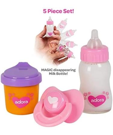 Adora Magic Sippy Set - Pacifier & Baby Doll Bottles with Disappearing Milk & Orange Juice - Buy Online on SooperMarket.com