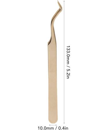 Professional Stainless Steel Eyelash Extension Tweezers - Durable & Precision Beauty Tools - Golden Edition - Buy Online on SooperMarket.com