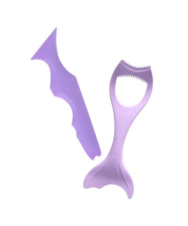 Housoutil 2pcs Heated Lash Curler Eyeshadow Make up Aids Make up Stencils Eyeliner Aid Mascara Heating