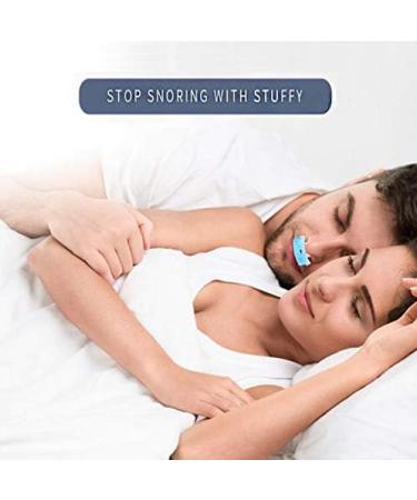 AISHFP Electric Anti-Snore Device | USB Rechargeable Stop-Snoring Device for Comfortable Sleep | Blue - Buy Online on SooperMarket.com