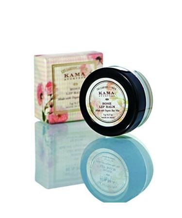 KAMA AYURVEDA ORGANIC ROSE LIP BALM made with organic bees wax 100% NATURAL / 5g