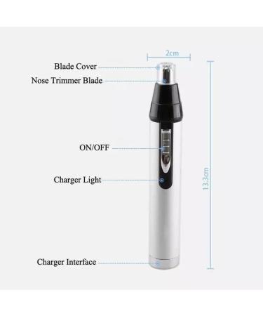USB Rechargeable Nose & Ear Hair Trimmer Electric Eyebrow Groomer with Light | Perfect for Home & Travel - Buy Online on SooperMarket.com