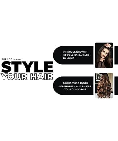Trende Essentials Wide Tooth Comb - Heat Resistant Detangler for Curly Hair - Black - Buy Online on SooperMarket.com