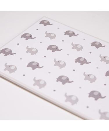 Cute Baby Elephant Grey Photo Album | Silver Stars & Palm Leaves | New Born/Baby Shower | 24 Spaces 4x6 by Happy Homewares - Buy Online on SooperMarket.com