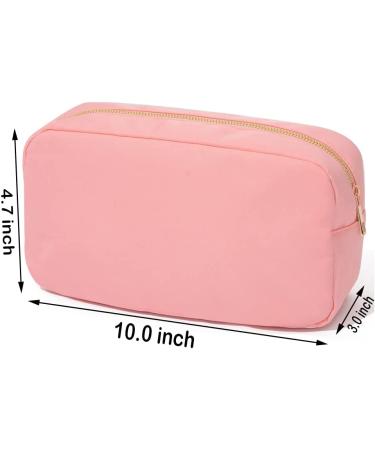 YogoRun Large Makeup Pouch Bag Travel Cosmetic Nylon Zipper Pouch for Women/Girls/Teens (Pink, L) - Buy Online on SooperMarket.com