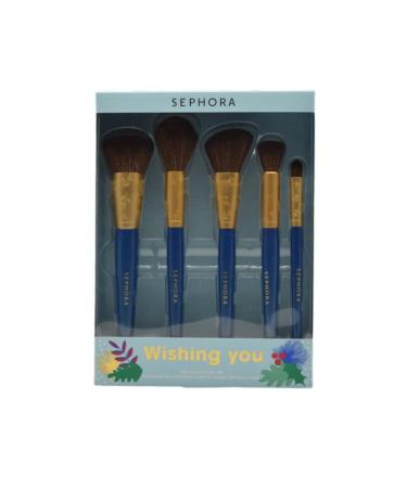 Sephora Wishing You Face Brush Holiday Gift Set - 5 pc - Limited Edition | Foundation, Powder, Blush, Buffing & Concealer Brushes - Buy Online on SooperMarket.com