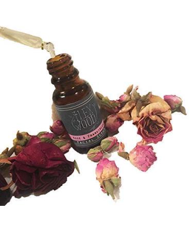 The Ilex Wood - Rose and Frankincense Face Serum - 100% Natural Vegan Moisturising Anti Ageing Wrinkle & Line Reducing Ingredients Cruelty Free Palm Oil Free Plastic Free Handcrafted - 20ml - Buy Online on SooperMarket.com