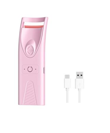 carrub Pink YJ02 Eyelashes Curls Portable Small Electric Heated Eyelash Curler Long Lasting Electric Heated Comb Makeup Tool