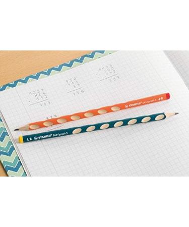 STABILO EASYgraph S Slim Triangular Pencil for Left-Handers - Pack of 6 - Pink HB Graphite Grey | International Shipping - Buy Online on SooperMarket.com