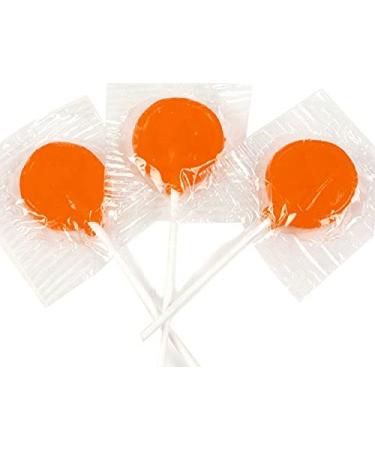 Orange Colored and Orange Flavored Hard Candy Lollipops - Oh! Nuts (1 LB bag)