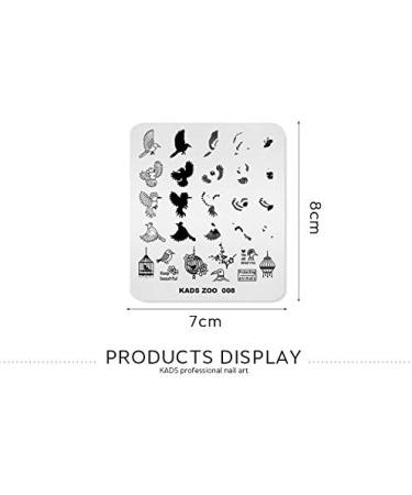 Alexnailart Feathers Bird Eagle Design Stamping Plate - Nail Art Stamping Template (ZO008) - Buy Online on SooperMarket.com