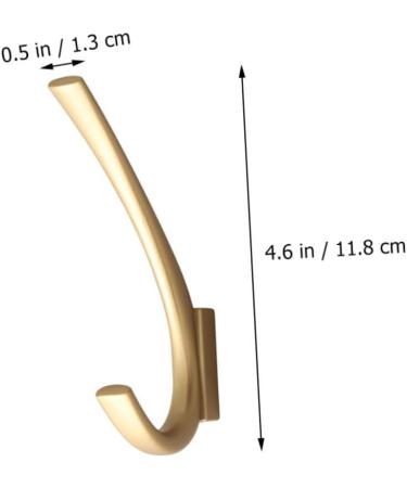 Cabilock 2pcs Coat Hook Bath Towel Hooks Metal Coat Hanger Wall Coat Hanger Towel Wall Hooks Hat Office Robe 11.8X1.3X1.3CMx2pcs Goldenx2pcs - Buy Online on SooperMarket.com