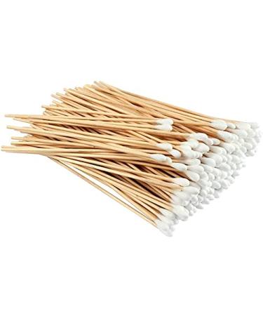 Cotton Swabs 300 Pieces Long Wooden Handle Cotton Swabs 15cm Cleaning Sticks for Camera Keyboard Makeup Polishing Cleaning