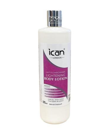 ican London Kojic Lightening Body Lotion Enriched With Glcolic Acid Niacinamide & Vitamin C 500ml
