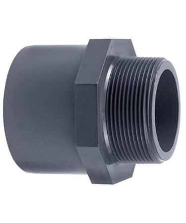 Adhesive transition nipple with one-sided socket 50 mm and 1 1/2" AG